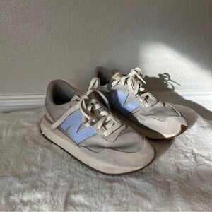 New Balance 237 grey white and Light Blue Sneakers